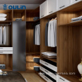 high gloss double color wood closet for bedroom